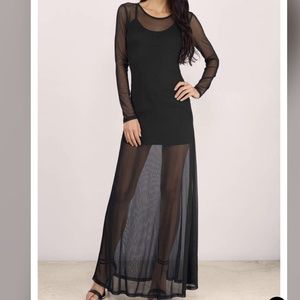 Black Mesh Maxi Dress - MESH ONLY